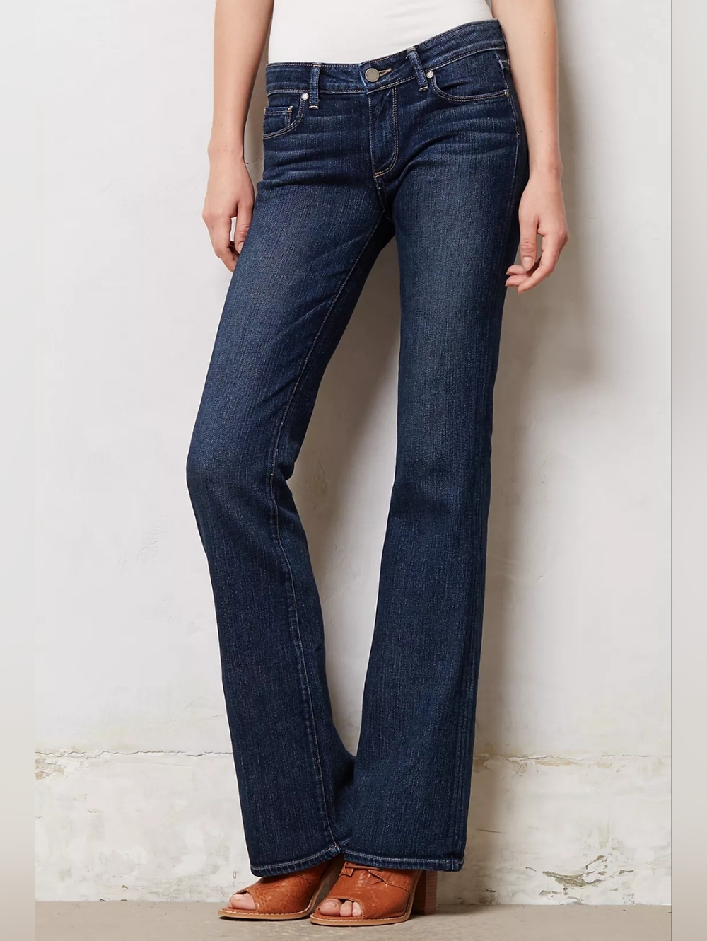 Anthropologie Paige Dark Wash Skyline Bootciut Jeans
